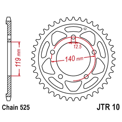 JT Rear Sprocket JTR10.42ZBK