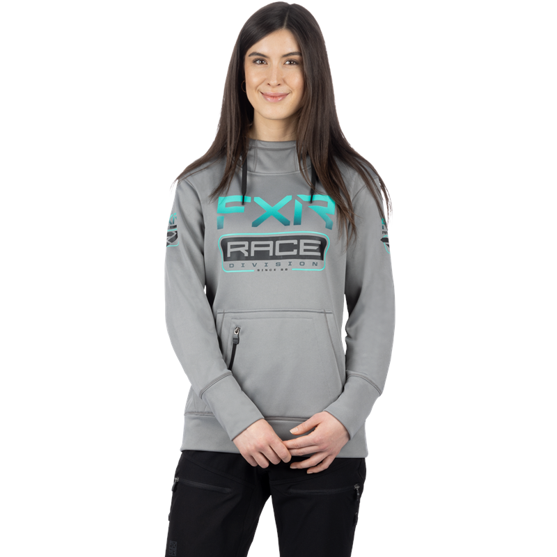 W Race Division Tech PO Hoodie XS Grey/Mint