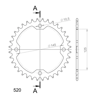 Supersprox Teräs takaratas 1857.36
