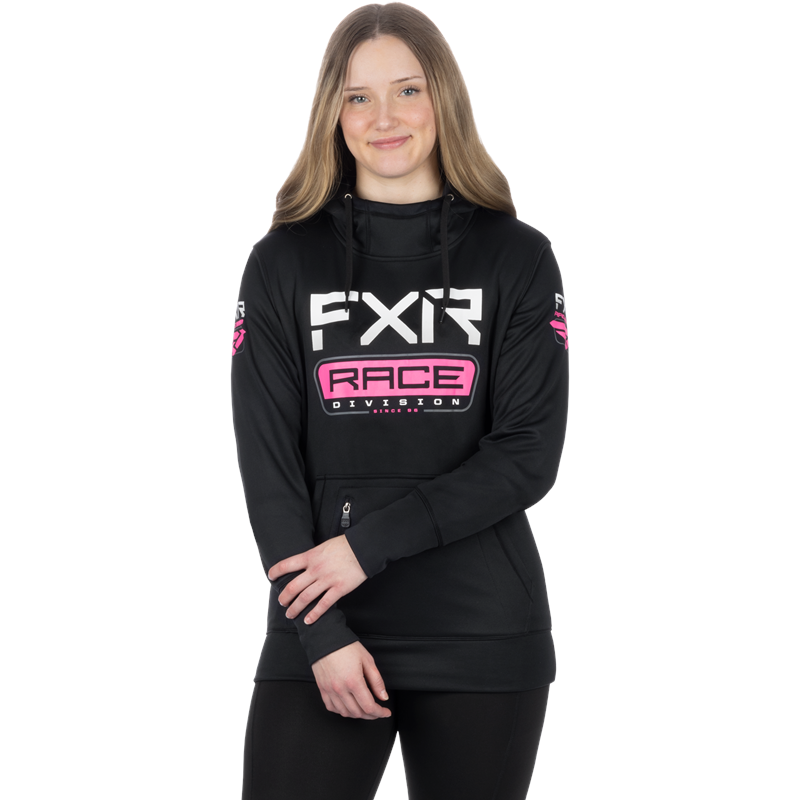 W Race Division Tech PO Hoodie 3XL Black/E Pink