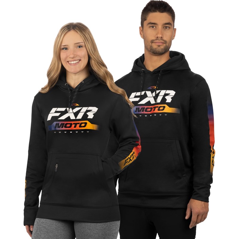 Unisex Moto Tech Pullover Hoodie Black/Anodized XL