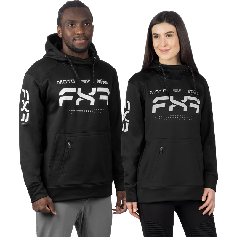 Unisex Moto Tech PO Hoodie S Black/White