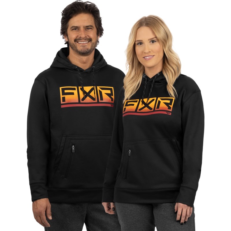 Unisex Podium Tech PO Hoodie Black/Flame XS