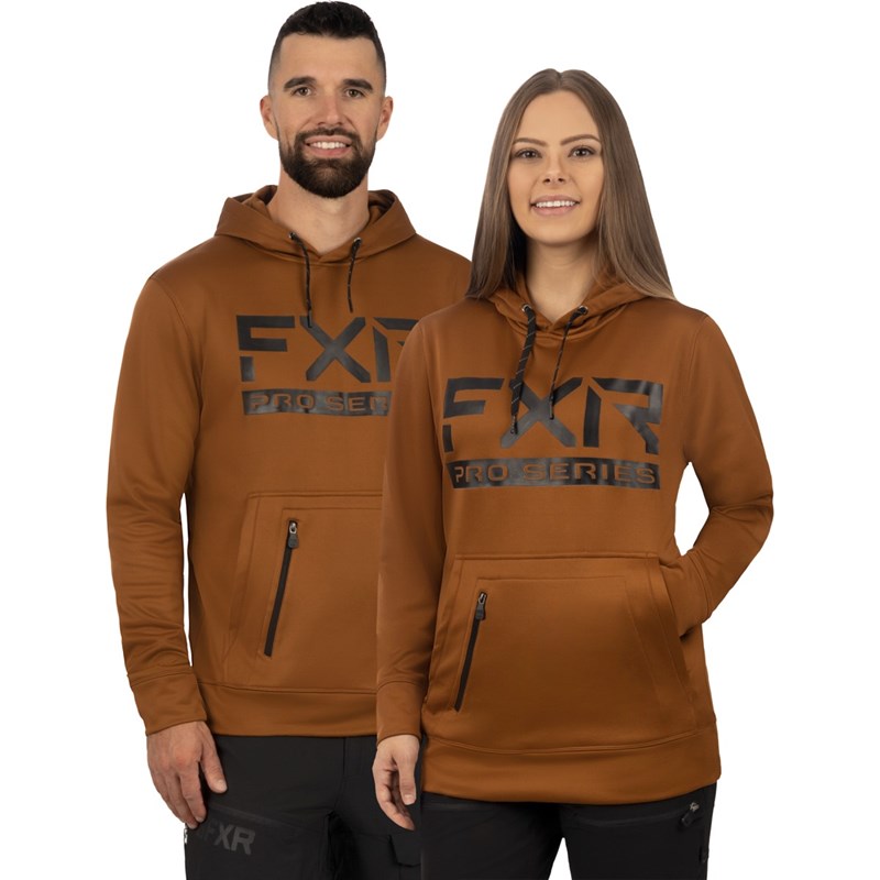 Unisex Pro Tech Pullover Hoodie Copper/Black 3XL