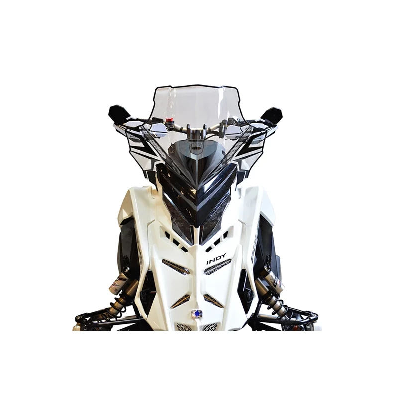 Powermadd Tuulilasi Polaris Matryx, Keskikorkea 18" Kirkas/Mustalla grafiikalla