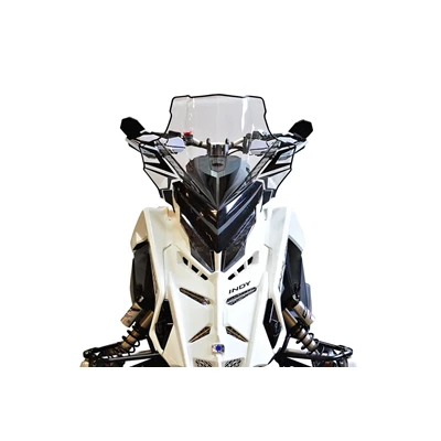 Powermadd Tuulilasi Polaris Matryx, Keskikorkea 18" Kirkas/Mustalla grafiikalla