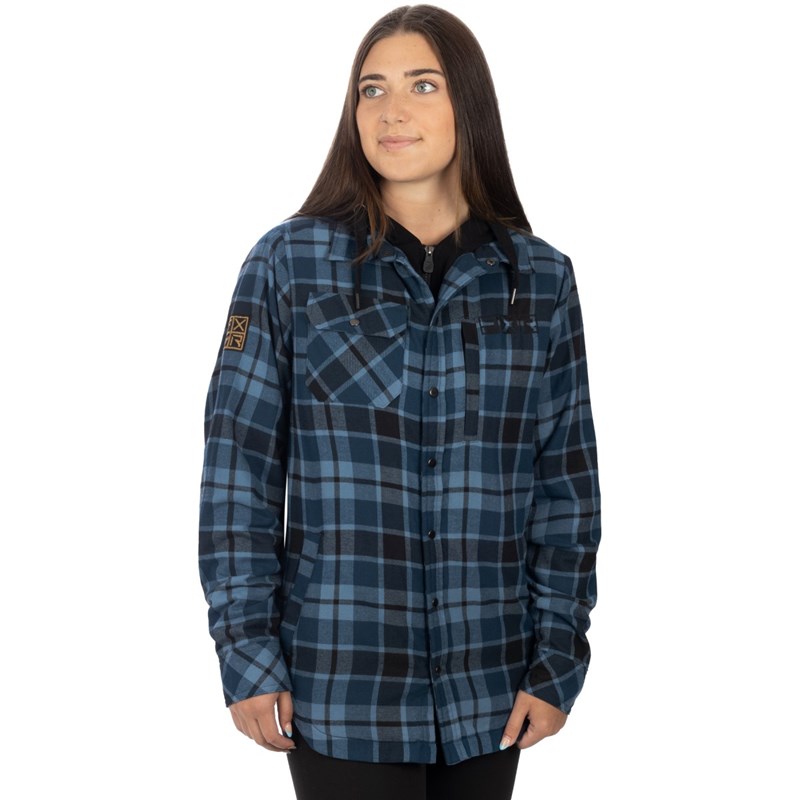Unisex Timber Insulated Flannel Jacket Steel/Slate S
