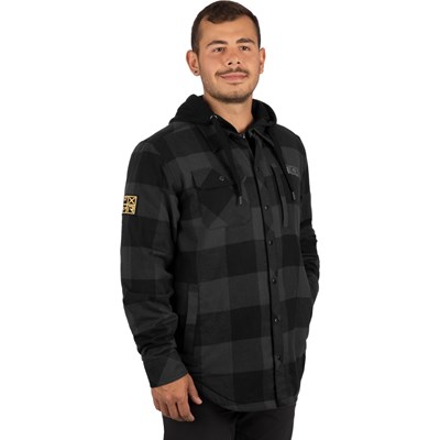 Unisex Timber Insulated Flannel Jacket S Charcoal/Black