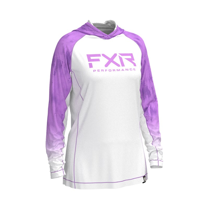 W Attack UPF PO Hoodie White/Lilac M