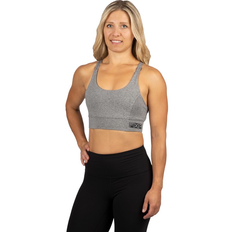 W Chakra Sports Bra Grey Heather/Grey XS