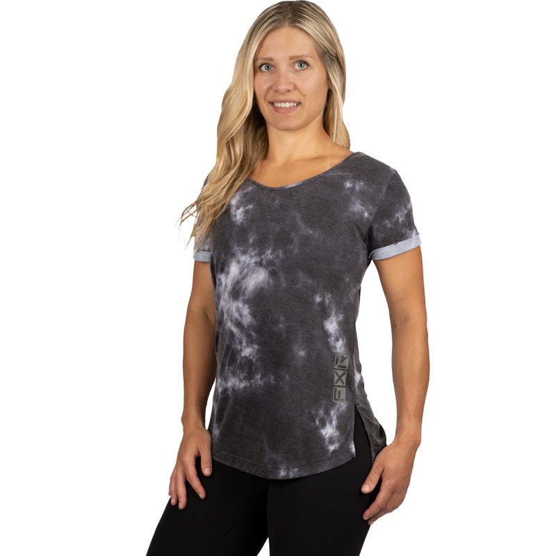 W Lotus Active T-Shirt Smoke Dye S