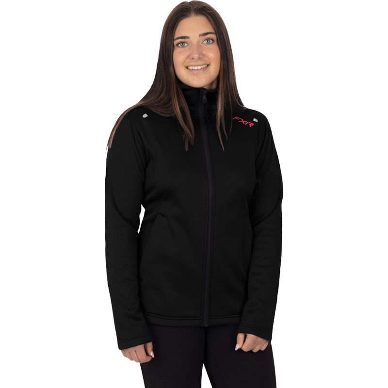 W Elevation Tech Zip Up XS Black/Fuchsia