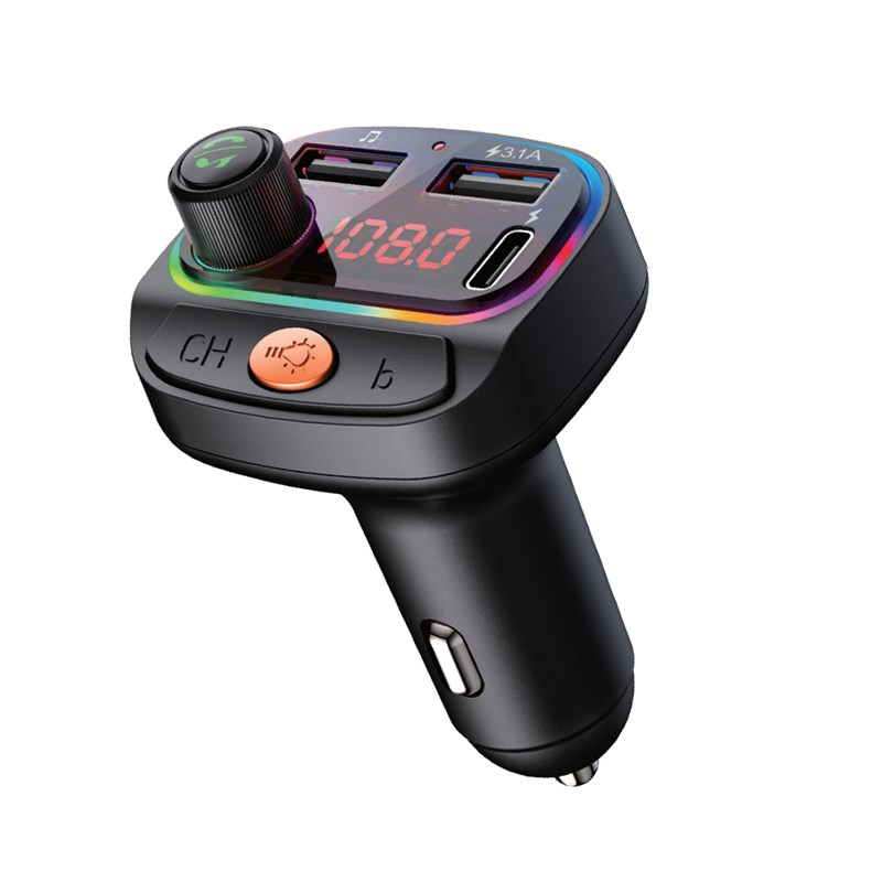 AX4 Autolaturi FM lähetin 2 X USB-A + TYPE-C