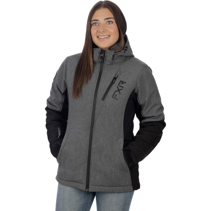 W Vertical Pro Ins Softshell Jacket Grey Hthr/Black XS
