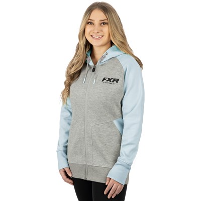 W Throttle Hoodie Ice/Grey Heather L