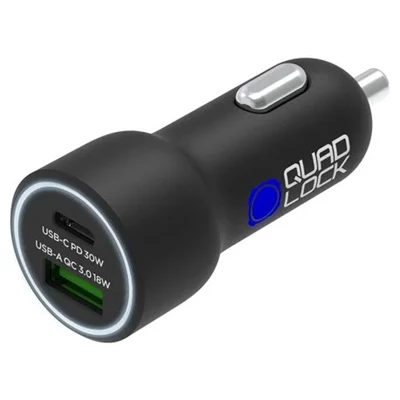 Quad Lock 48 W Autolaturi, kaksiporttinen (USB-C PD + USB-A QC 3.0)