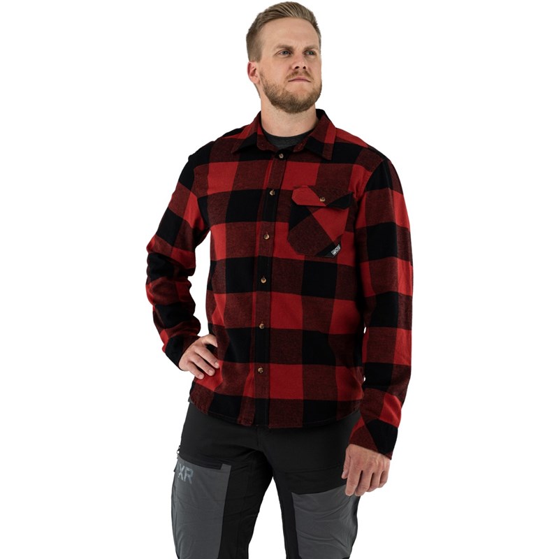 M Timber Flannel Shirt Rust/Black M
