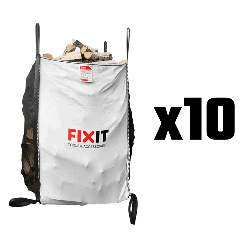 Klapisäkki 96X96X135CM Nostokorvakkeilla 10kpl