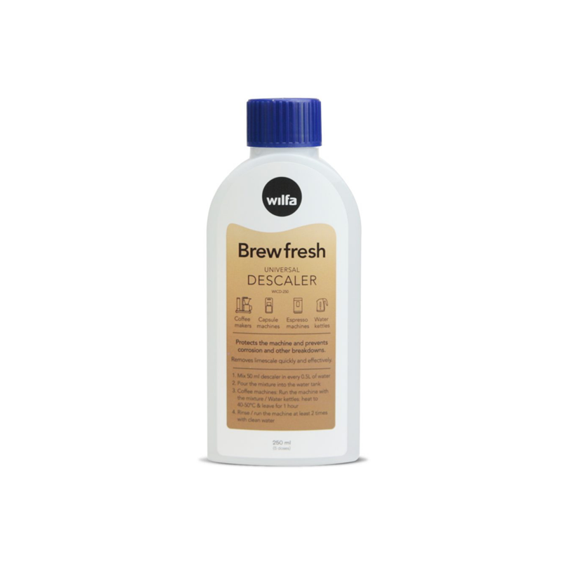 Brewfresh kalkinpoistoaine on kehitetty kahvinkeitinten tehokkaaseen puhdistamiseen ja sopii kaikkiin keittimiin, merkistä riippumatta. Kahvinkeittimen lisäksi se on erinomainen valinta myös kapselikoneen, espressokoneen tai vedenkeittimen kunnossapitoon. Tehokkaalla kalkinpoistoratkaisullamme varmistat, että suosikkilaitteesi tarjoavat aina parhaan maun, toimivat huipputasolla ja kestävät pidempään.