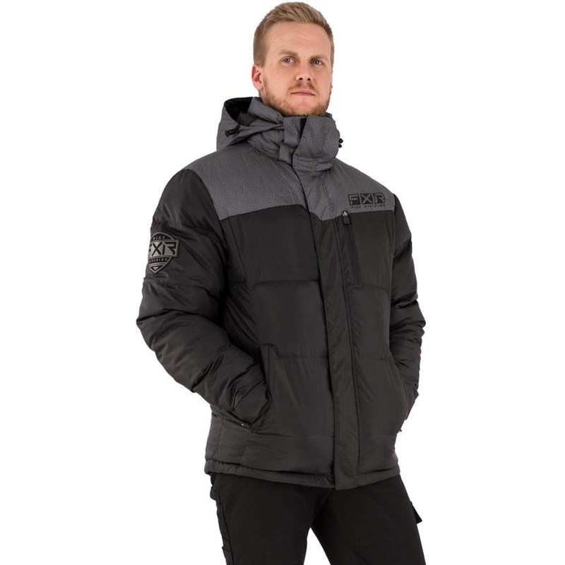 M Elevation Synthetic Down Jacket Black/ Char Heather L