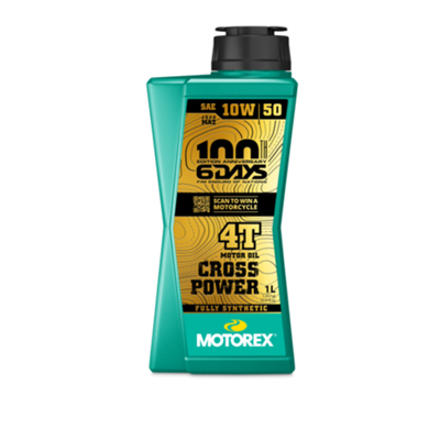 Motorex Cross Power 4T moottoriöljy 10W/50 LTD 6DAYS 1L (10)