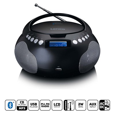 Lenco Kannettava CD/Mp3- radio USB:llä ja Bluetoothilla