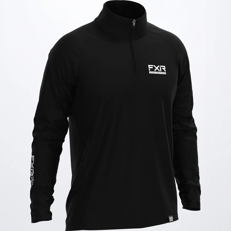 M Tournament UPF 1/4 Longsleeve M Black/White