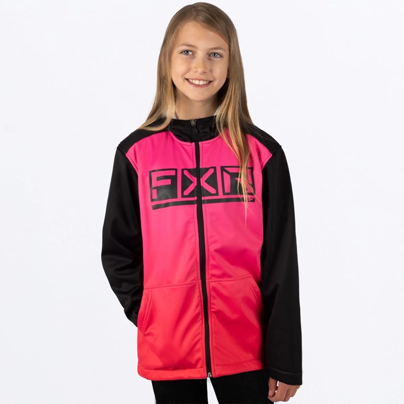 Yth Hydrogen Softshell Jacket Raspberry/Black XL