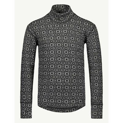 SVALA Merino Design Lasten kerrasto Jacquard musta/valkoinen 100