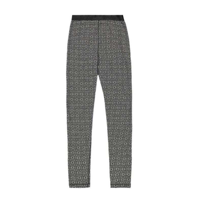 SVALA Merino Design Housut Jacquard musta/valkoinen M
