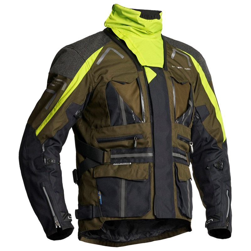 Lindstrands Tekstiilitakki Oman Musta/kiwi 50