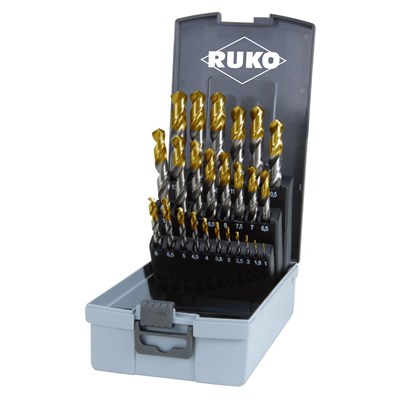 RUKO kierukkaporansarja 25-os 1-13mm HSS TIN kärki