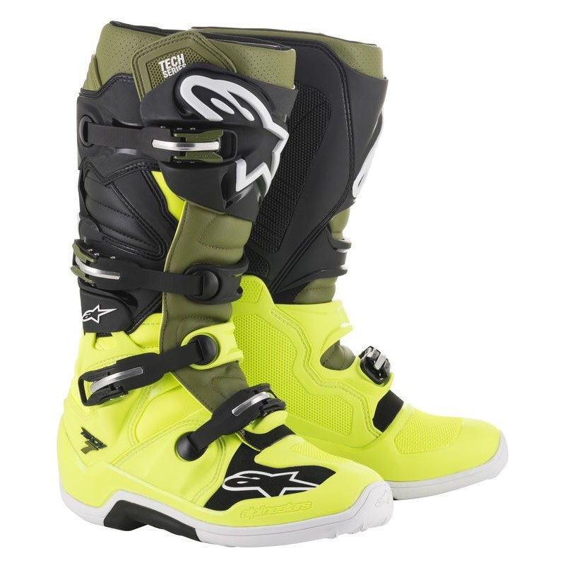 Alpinestars Saapas Tech 7 Fl kelta/Army vihreä 47 (12)