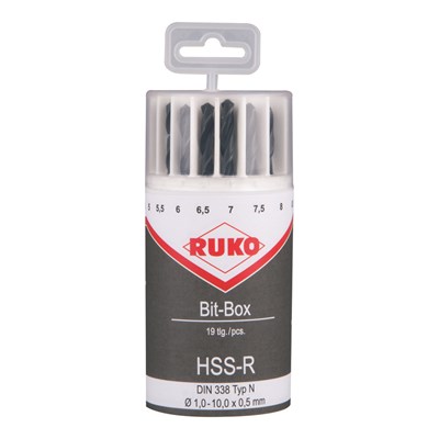 RUKO Kierukkaporansarja 1-10mm/19os HSS, DIN338 SK