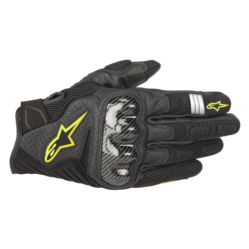 Alpinestars Hanska SMX-1 Air v2 musta/Fl keltainen XL