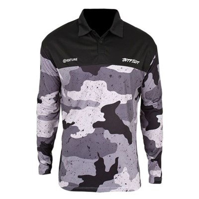 VENTURE LS FISHING SHIRT BLACK/CAMO, S