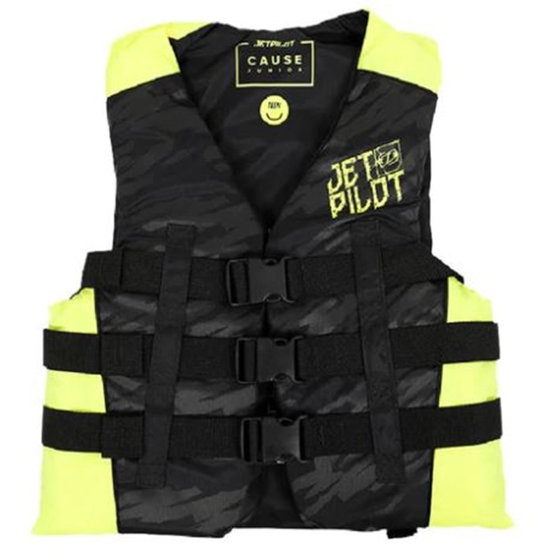 Cause Kids ISO 50N Nylon Vest Black/Yellow, 152 cm / 10 Year