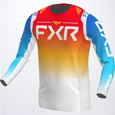Yth Pro-Stretch MX Jersey Blue/Tangerine L