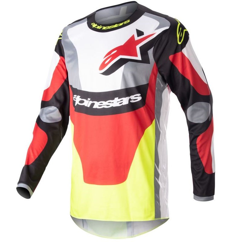 Alpinestars Paita Fluid Agent Musta/Punainen/Keltainen Fluo S