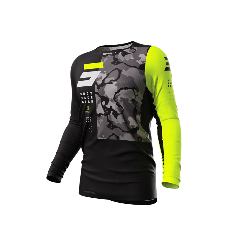 Shot Paita Contact Camo 2.0 Neonkeltainen XS