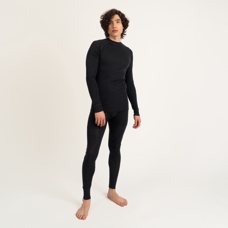 Multi Action miesten merino aluskerrasto setti - musta L