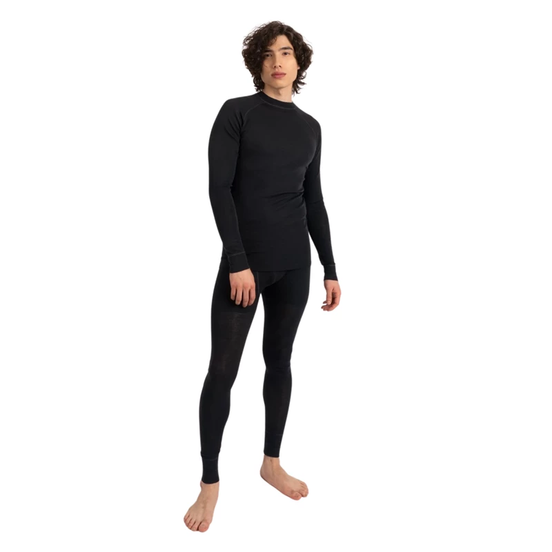 Multi Action miesten merino aluskerrasto setti - musta XL