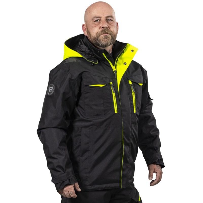 TALVITAKKI 2XL FOSTER MUSTA/FL.KELT