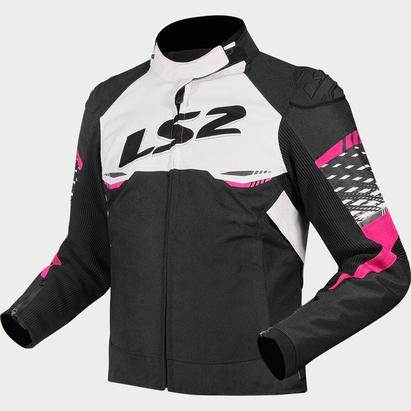 LS2 APEX LADY JACKET BLACK WHITE PINK S