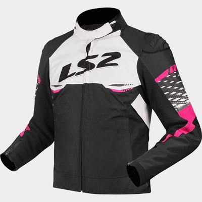 LS2 APEX LADY JACKET BLACK WHITE PINK S