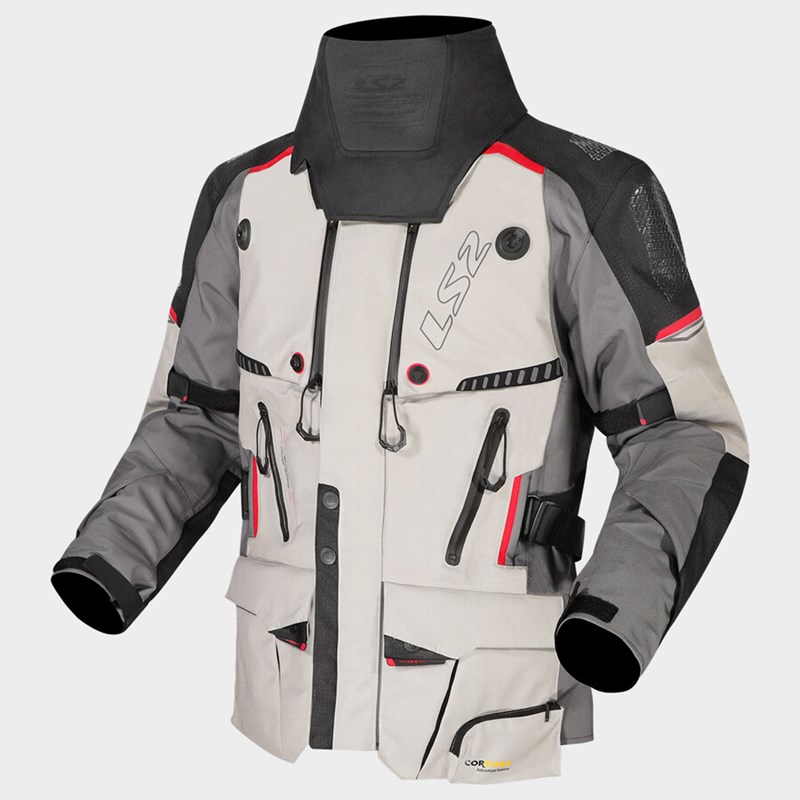 LS2 APOLLO MAN JACKET GREY BLACK RED XXL