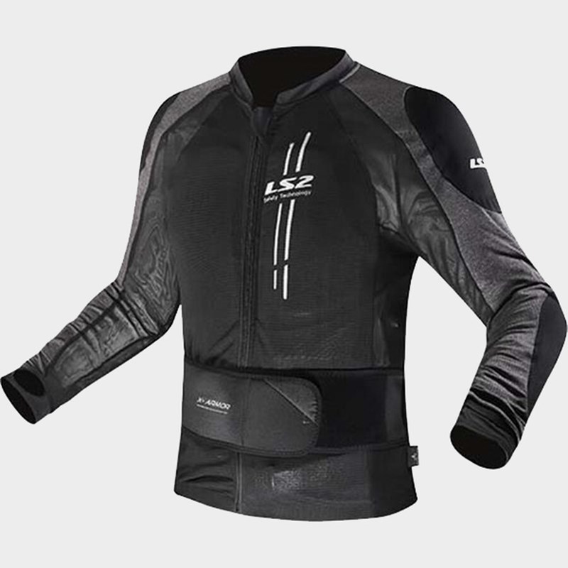 LS2 X-ARMOR MAN JACKET BLACK SILVER 2XL