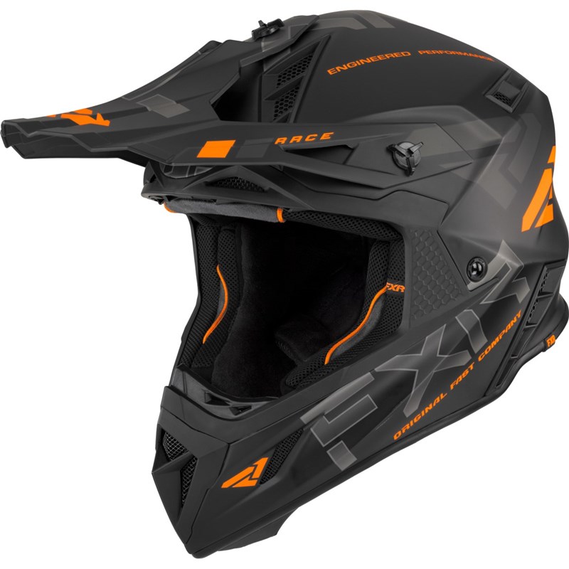 Helium Race Div Helmet w/ Quick-Release Buckle XS Black/Oran