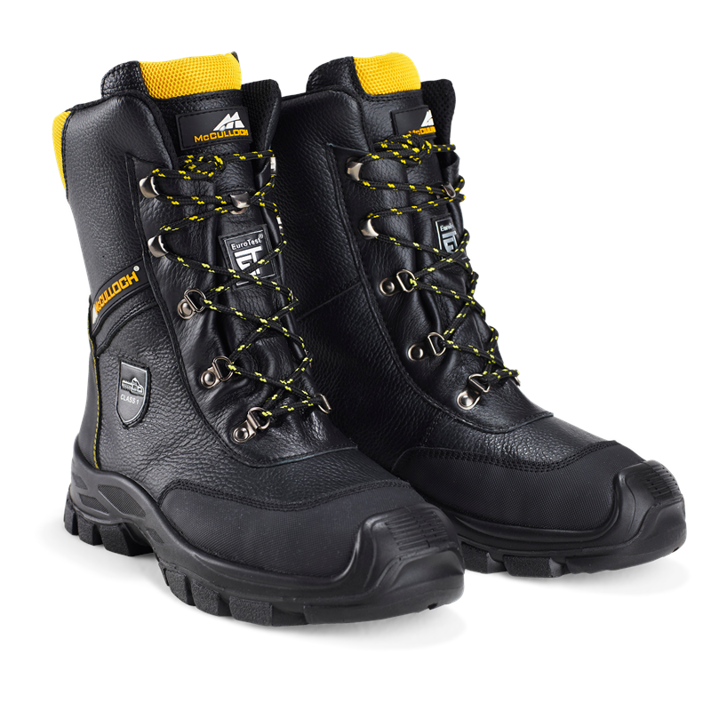 Leather Boots with Saw Protection