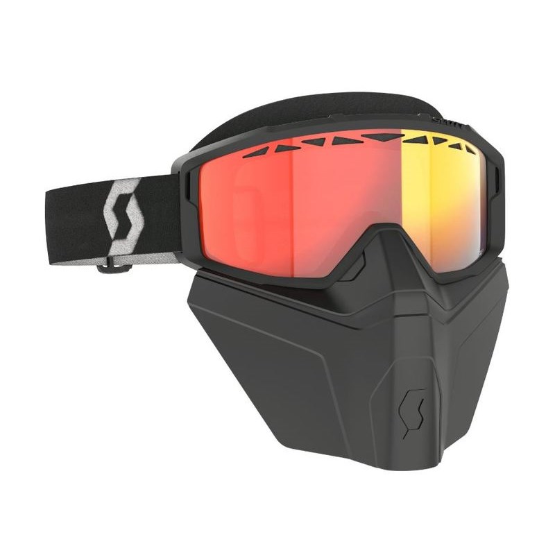 Scott Goggle Primal Safari Facemask LS black/white / light sensitive red chrome